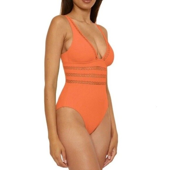 BECCA Other - Becca Women's Modern Edge Ribbed Swimsuit Size Small NWT $148
